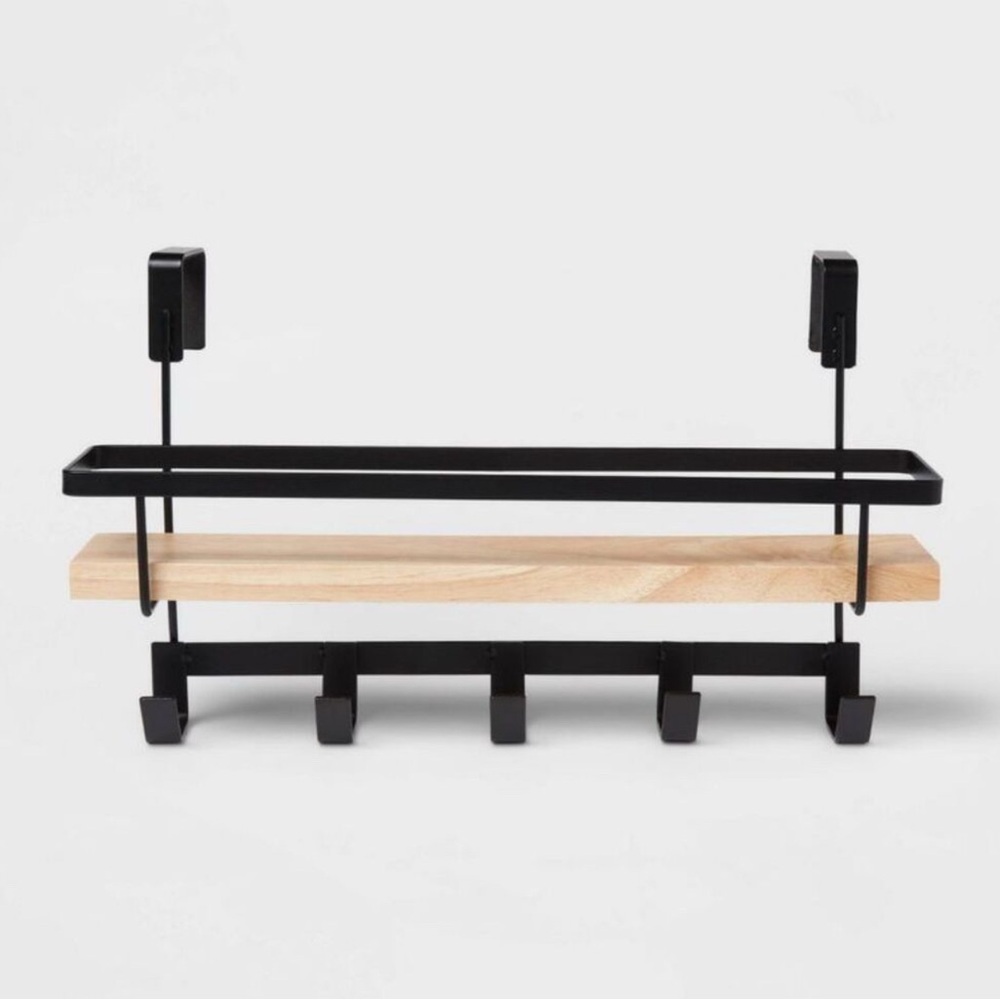 Shelf Rack with 5 Hooks - Brightroom